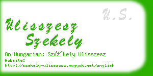 ulisszesz szekely business card